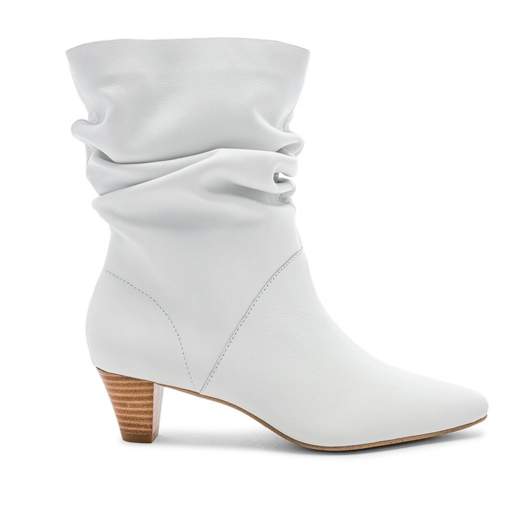 Splendid “Nica” Boot
White slouchy mid calf bootie with wood heel
